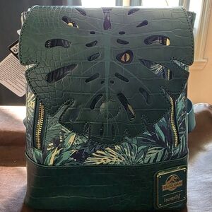 Loungefly Jurassic Park Green Leaf Backpack
